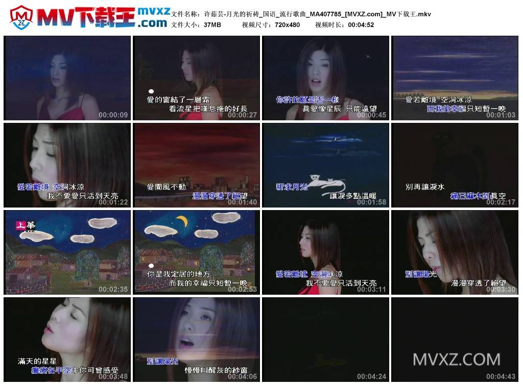 许茹芸-月光的祈祷_国语_流行歌曲_MA407785